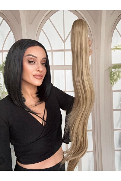 Suzan Peruk Mandallı Tokalı Postiş At Kuyruğu -Tak ve Çık Gerçek Saç Dokusund...