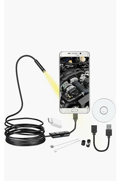 Moonstar Telefon Uyumlu Yılan Kamera 5M - USB Bağlantılı Su Geçirmez Endoskop...