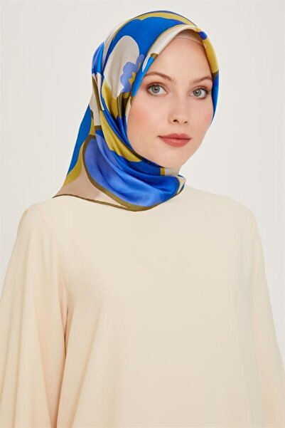 Armine Eșarfă de mătase 2025 Iarna - 9200-51 S albastru cobalt Twill