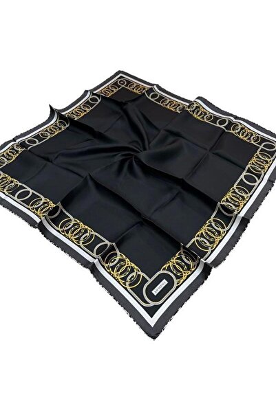 Armine وشاح حريري 2024 صيفي من نسيج التويل الذهبي الأسود