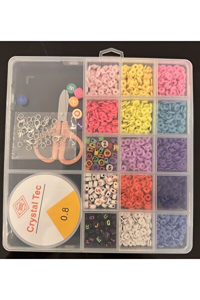 Yumuşakkeçe Boxed Bead Set – Colorful Beads with Letters and Accessories Set for Making Bracelets & Necklaces