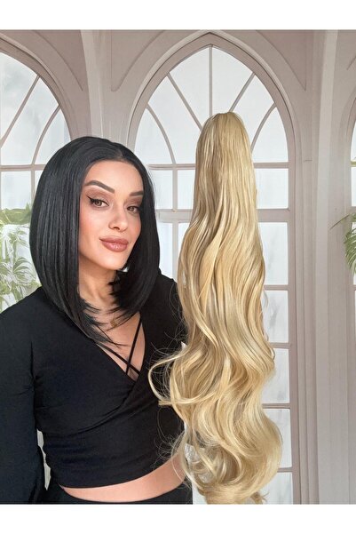 Suzan Peruk Mandallı Tokalı Postiş At Kuyruğu -Tak ve Çık Gerçek Saç Dokusund...