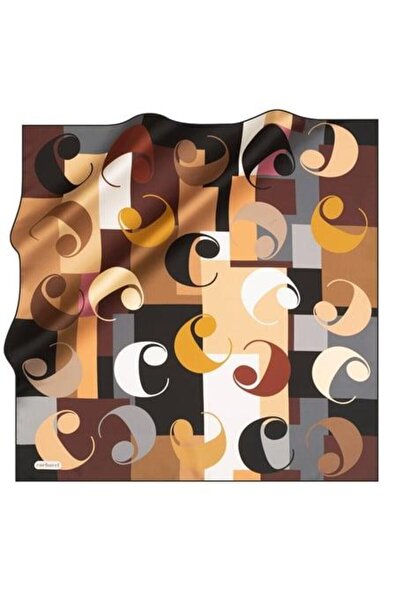 Cacharel Жіночий коричневий шарф 90x90 Твіл