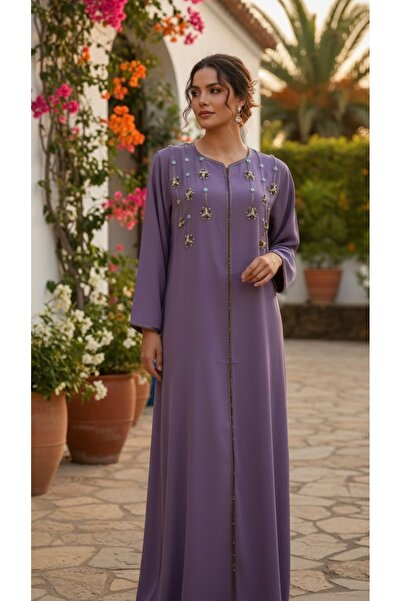 BK jalabiya Jalabiya studded with colorful crystals