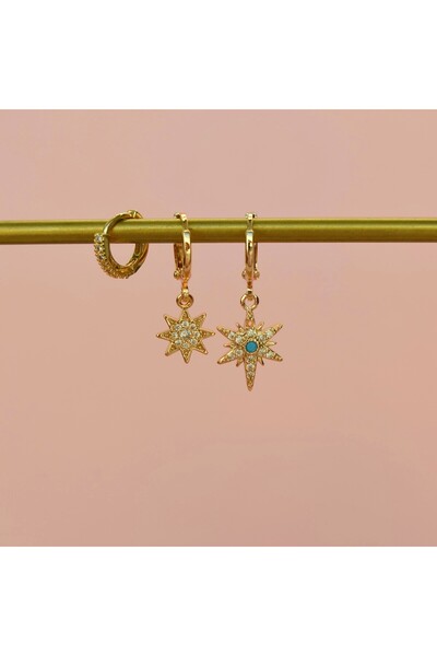 Heppii North Star Earrings Set of 3
