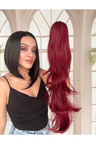 Suzan Peruk Mandallı Tokalı Postiş At Kuyruğu -Tak ve Çık Gerçek Saç Dokusund...