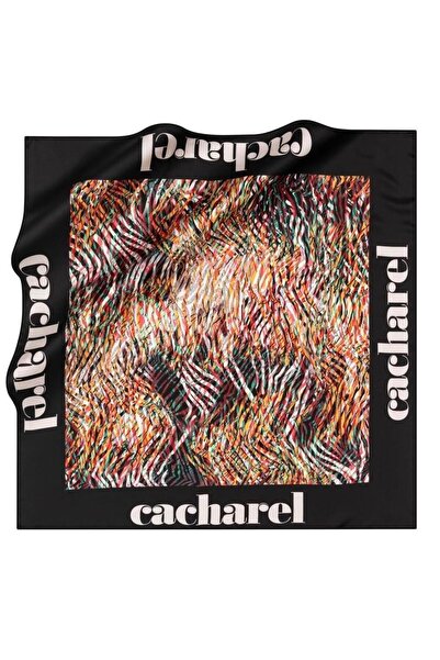 Cacharel Eșarfă de mătase Twill - 8628313-911 Negru Roșu