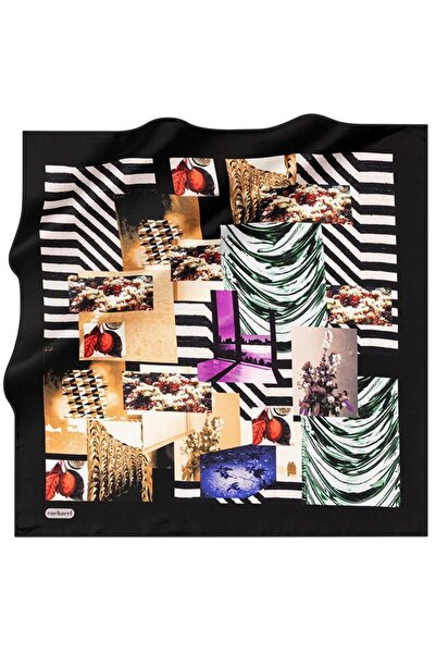 Cacharel Шовковий шарф Twill - 8655313-912 Чорний Золотий