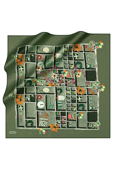 Cacharel Шовковий шарф Twill - 8942313-951 Зелений