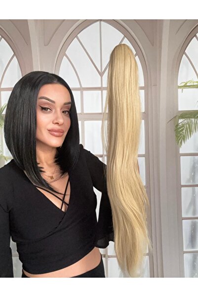 Suzan Peruk Mandallı Tokalı Postiş At Kuyruğu -Tak ve Çık Gerçek Saç Dokusund...