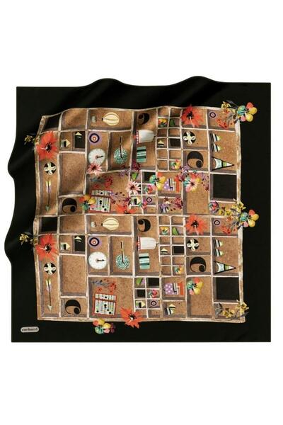 Cacharel Μεταξωτό Φουλάρι Τουίλ - 8942313-911 Μαύρο