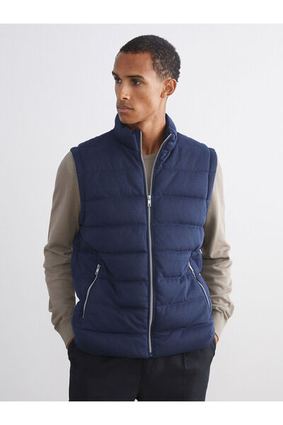 LC Waikiki Lcw Vision Blue Plain Men's Inflatable Vest with Nevavm Difference