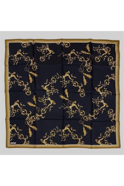 Armine Silk Scarf 2025 Summer - 9360-34 Navy Blue Twill