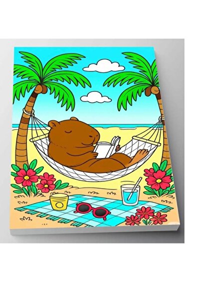 hobi market art Desenli Tuval Boyama Seti 20x30 Cm Tuval Seti Fırça Boya Dahi...