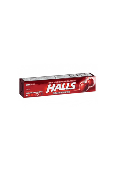 halls حلوى بنكهة الكرز | 3 قطع | 22.4 غرام