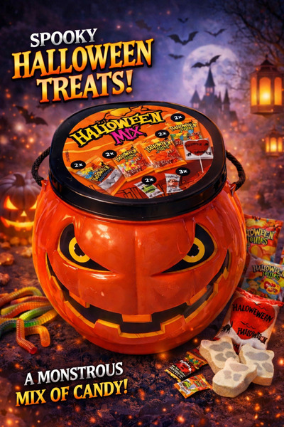 Generic Halloween Mix Şeker Kovası – Cadılar Bayramı Özel Karışık Şeker Seti