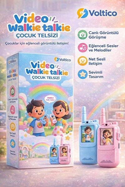 Voltico Video Walkie Talkie Çocuk Telsizi – Canlı Görüntülü Konuşma, 2’li Set...