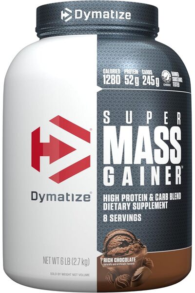 Dymatize مسحوق بروتين سوبر ماس جينر، بنكهة الشوكولاتة الغنية، 6 أرطال