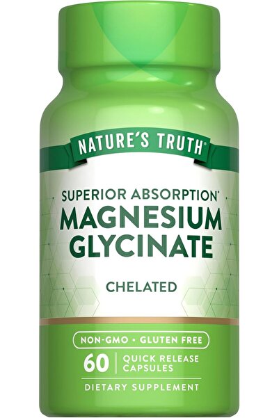 Nature's Truth ناتشرز تروث، غليسينات المغنيسيوم المخلبي، 60 كبسولة سريعة الإط...