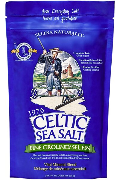 CELTIC SEA SALT مسحوق ناعم، مزيج معادن حيوية، 1 رطل (454 غرام)