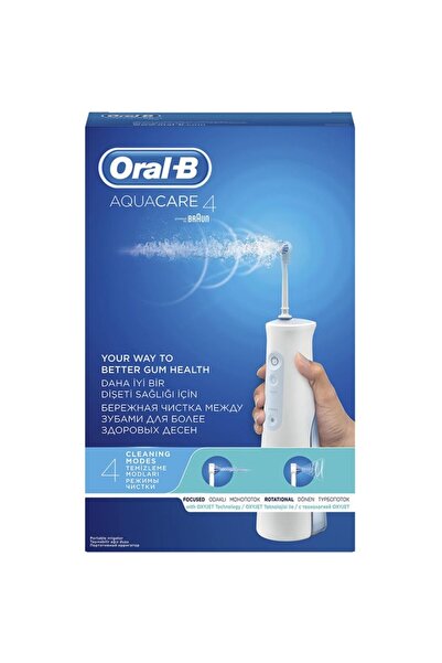 Oral-B Aquacare 4 Dental Irrigator, 2 speeds, 2 heads, 150 ml, white