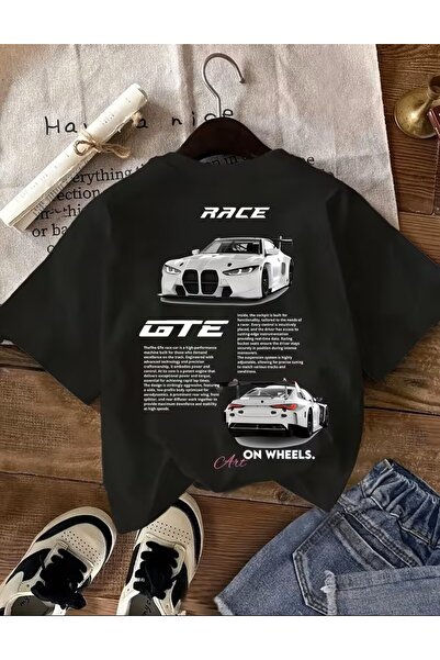 LELVANİ تي شيرت كاجوال بنمط سيارة مطبوع