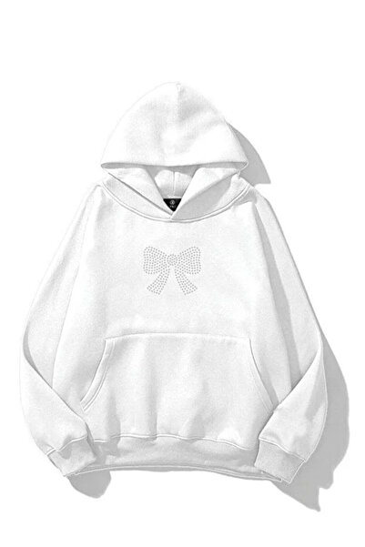 Mayer Butik سويت شيرت للجنسين للرجال/النساء بشريط حجري مطبوع قصة فضفاضة بغطاء...