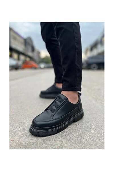 gizlitopuk حذاء رجالي بكعب مخفي يزيد الطول 7 سم باللونين الأسود والأبيض GTkub...