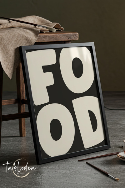 tablodea Poster cu rama din lemn negru cu text culinar Pinterest, pictură mur...