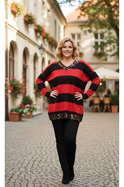 ZAVERA WOMAN Women's Stone Detailed Knitwear Sweater