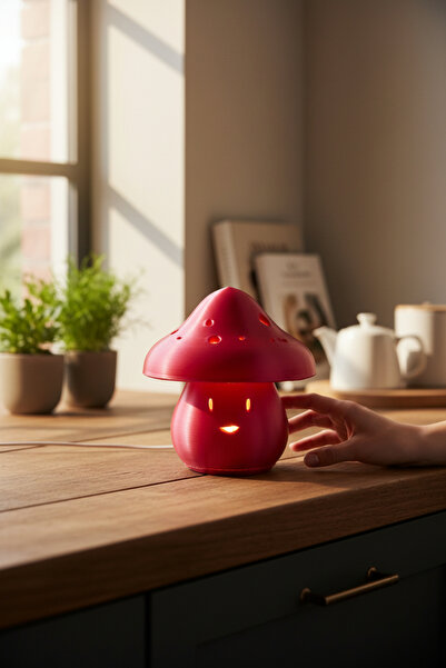 esa gaming Dekoratif Mantar Süs Led Mumluk| Renkli Loş Ambiyans Aydınlatma Ba...