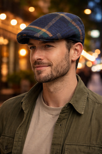 PaminBags Aksesuar Lastikli Ekose 10 Ördek Kasket Şapka