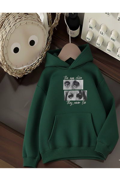 Mayer Butik Unisex Women/Men Scarface Eyes Dont Lie Printed Oversized Hooded Sweatshirt