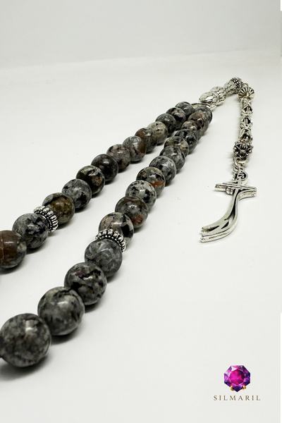 Silmaril Store سبحة يوبرلايت حجر النار - مع خيارات تمثل الذئب والسيف - مجموعة...