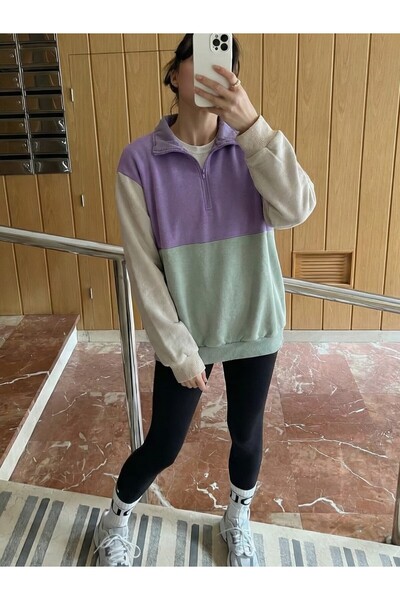 maternel Colorblock Nursing Sweatshirt