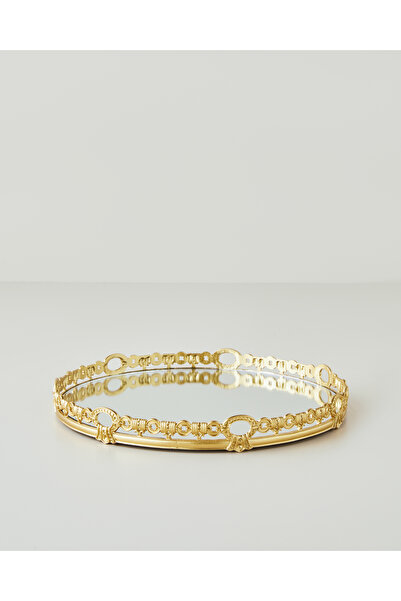 English Home Hilary Metal Dekoratif Tepsi 5,5 cm Gold