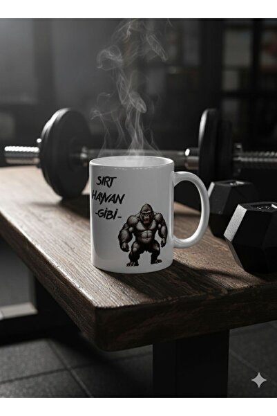 ALPŞAN TİCARET Fitness Cup with the Saying'Back Like an Animal' – Gym Athlete Motivation Mug