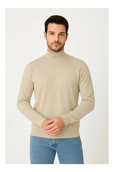 byasafkids Men's Half-Turtleneck Knit Sweater Soft Textured Cotton Fine Weave...