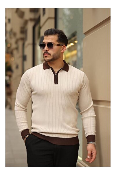 byasafkids Erkek Kol Ve Yaka Detaylı Uzun Kollu Triko