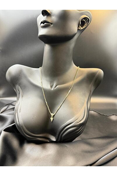 G&OJEWELRY Kadın gold zirkon taşlı premium üçgen minimal tasarım marka muadil...