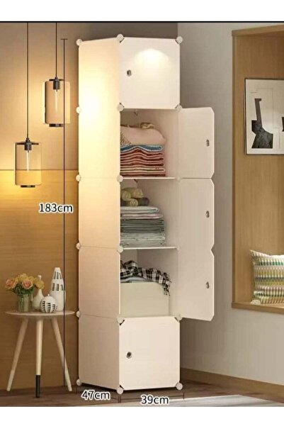 Generic 5 Cube Storage Organizer Cabinet Closet Storage Shelves Plastic Storage Shelving for Bedroom, Living