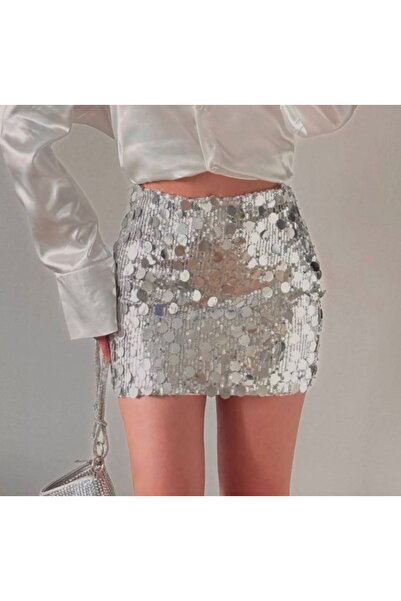 Estilo Fashion Γυναικεία Μίνι Φούστα με παγιέτες