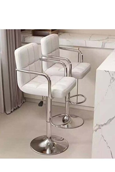 LAOBAN Modern Height Adjustable Bar Stool, PU Leather Swivel Counter Chair with Back Support, 360 Degree Ro