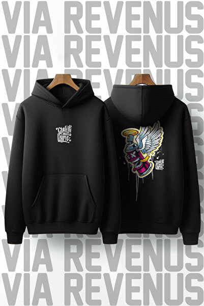 Vordevia Graffiti Is Not a Crime Printed Unisex Oversized Hooded Sweatshirt - Custom Design Graphic Hoodie