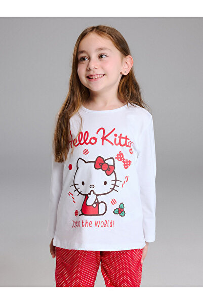 LC Waikiki Özmarka Нов сезон Велосипедна яка Hello Kitty Печатна пижама за мо...