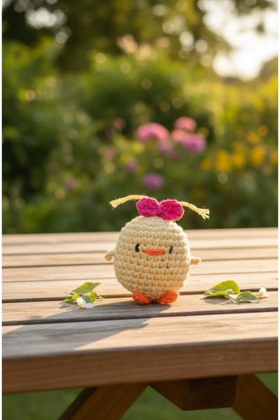ADeN Accessories & Punch Hand Knitted Chubby Chick Keychain – Amigurumi Handm...