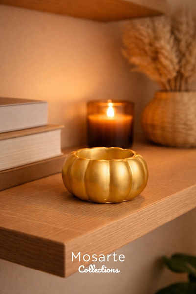 Mosarte قطعة ديكور / مزهرية بتصميم اليقطين البسيط