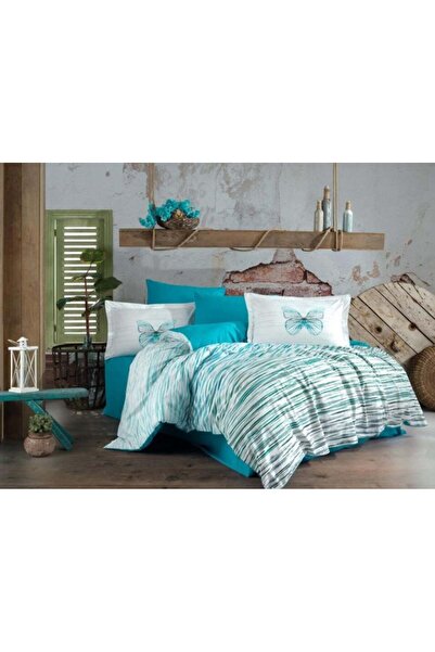 toyigoo Hobby Kingsize Poplin Duvet Cover Eldora Turquoise