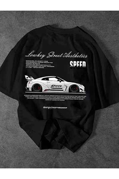 LELVANİ تي شيرت مطبوع عليه تصميم Racing Element Street