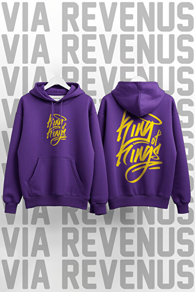 Vordevia King of Kings Printed Unisex Oversized Hooded Sweatshirt - Custom Design Graphic Hoodie